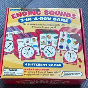 Lakeshore Ending Sounds 3-In-A-Row Game #JJ297